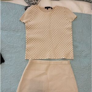 Theory Ferson Glossed Matching Skirt Set